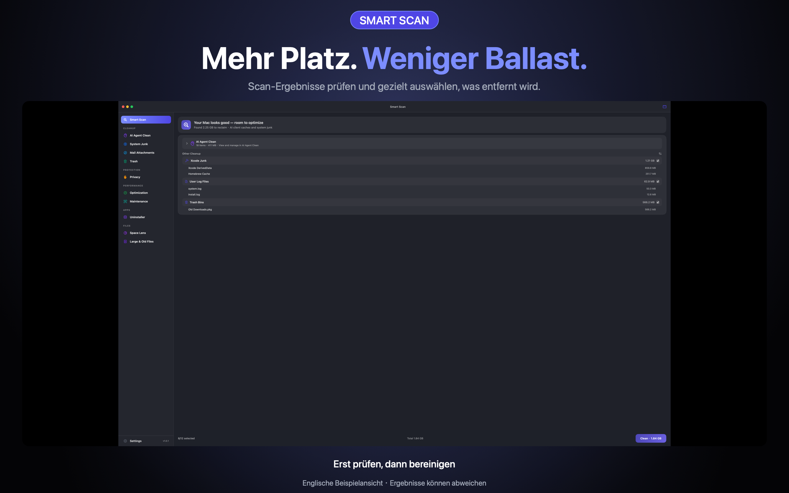 AI Agent Clean — Nach gemessenen Ergebnissen handeln.