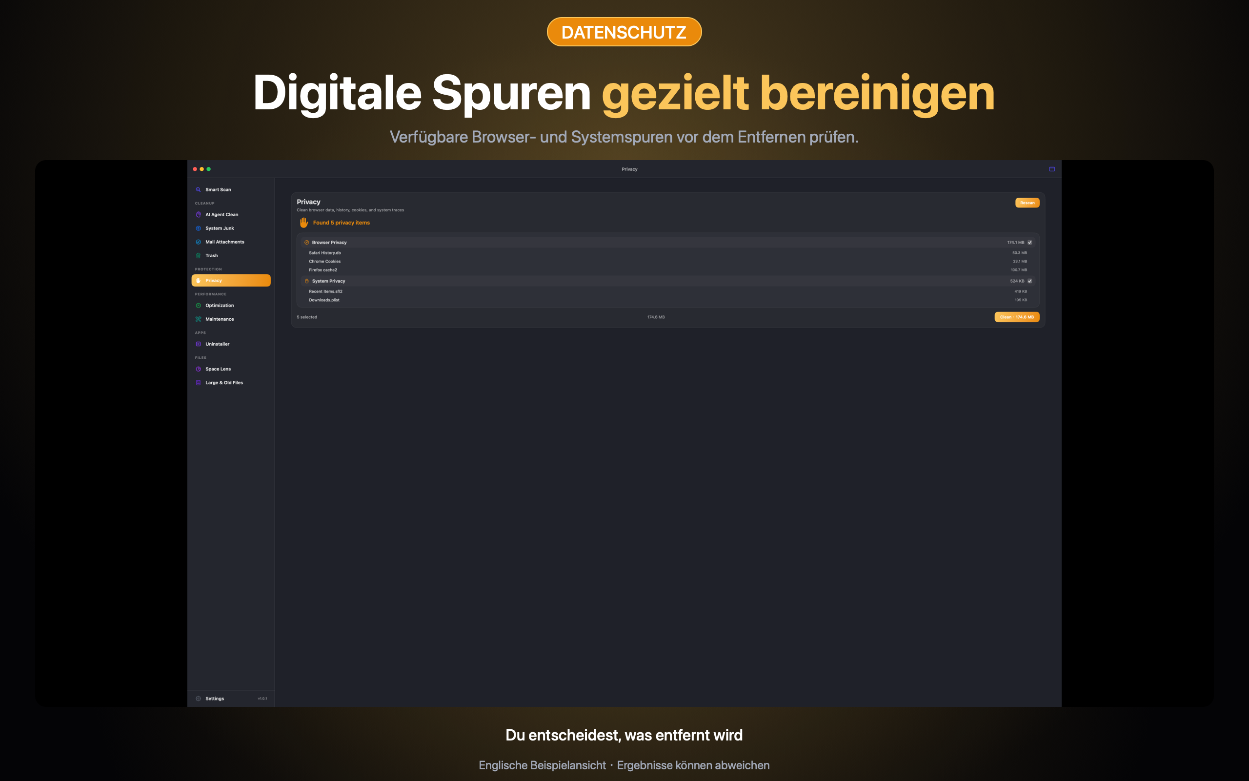AI Agent Clean — Datenschutz