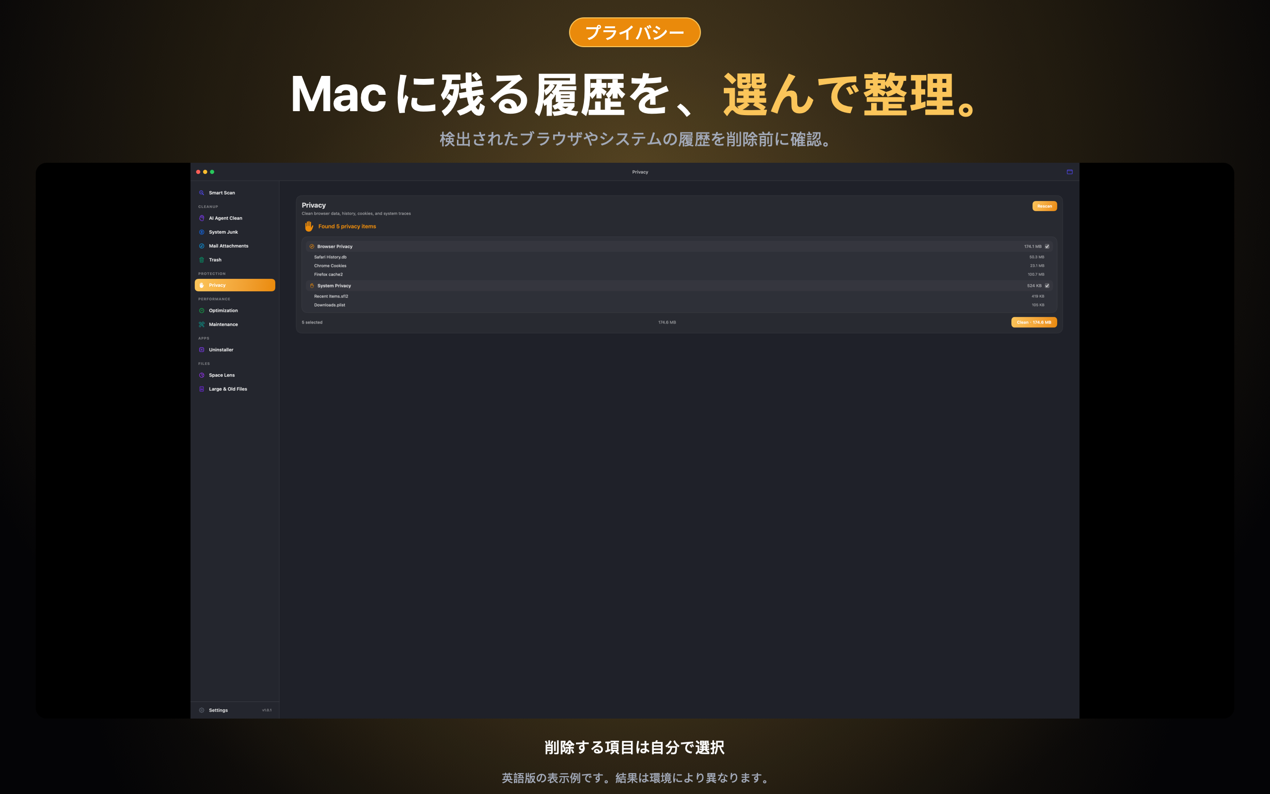 AI Agent Clean — プライバシー